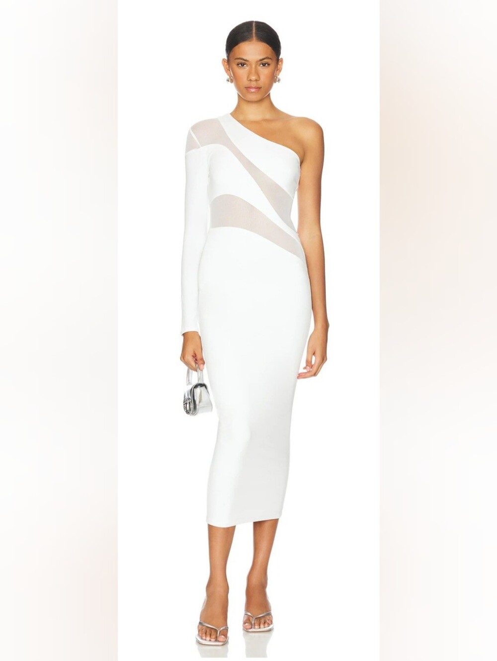 Off-the-Shoulder Mesh Bodycon Dress – Size Small – Gently Used